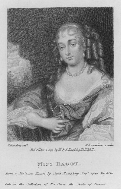 Miss Bagot (gravering) av S. (after) Harding