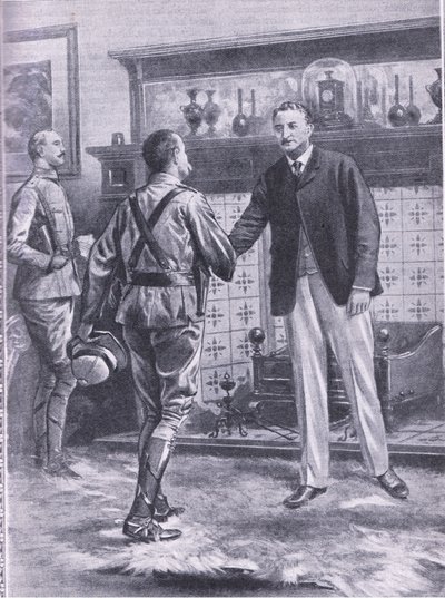 Da Kimberley ble avløst av French. General French og Cecil Rhodes, illustrasjon fra Cassells Romance of Famous Lives, ca. 1940 av S. Begg