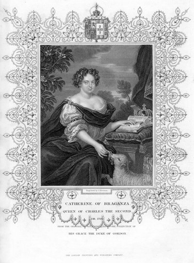 Katarina av Braganza, dronningkonsort av kong Charles II av England, 1800-tallet. av S. Freeman