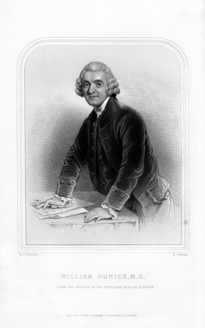 Dr William Hunter, skotsk anatom og fødselslege, 1870 av S. Freeman