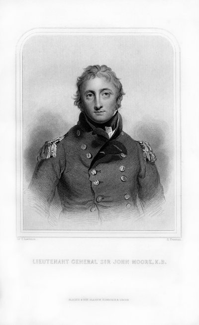 Sir John Moore , britisk soldat og general, 1870. av S. Freeman