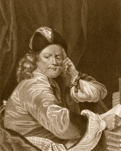 Thomas Killigrew, gravert av J.J Van den Bergh av S. Harding