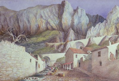 The Gorge at Menton, 1882 (wc på papir) av S. Holden