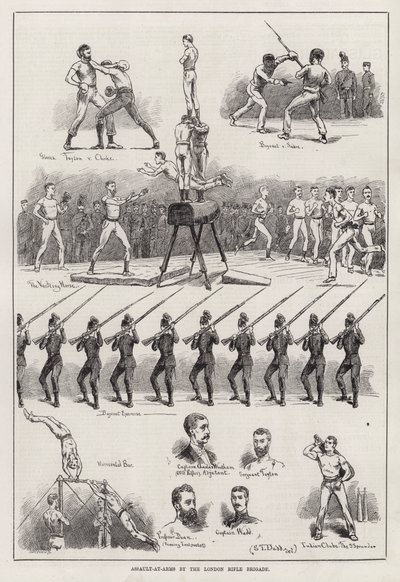 Assault-at-Arms av London Rifle Brigade (gravering) av S. T. Dadd