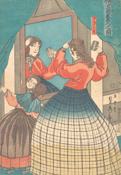 Trykk, 1861 Bunkyu 1, 1. måned. av Sadahide Utagawa