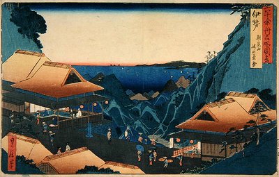 Ise-provinsen: Tea Stalls at the Pass on Mount Asama, fra serien 