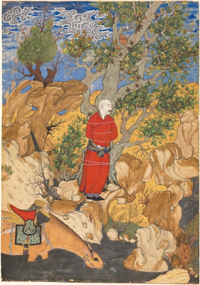 Aulad bundet til et platan, fra en Shahnama av Firdausi av Sadiqi Bek