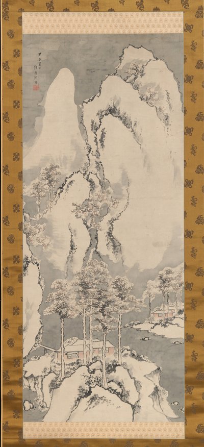Snølandskap, 1744. av Sakaki Hyakusen