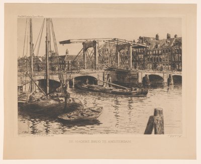 The Skinny Bridge i Amsterdam (original tittel på objekt) av Salomon Garf