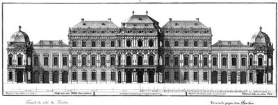 Forhøyning av hagefasaden av Salomon Kleiner
