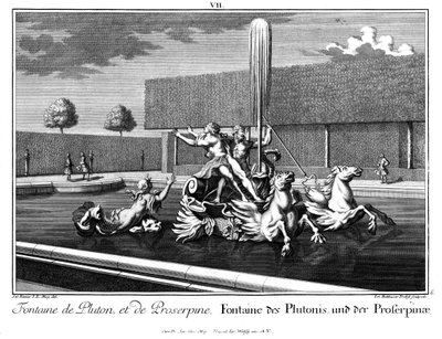Prospekt av fontenene til Pluto og Proserpina av Salomon Kleiner