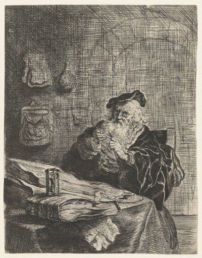Mann med pennekniv av Salomon Koninck (attributed to)