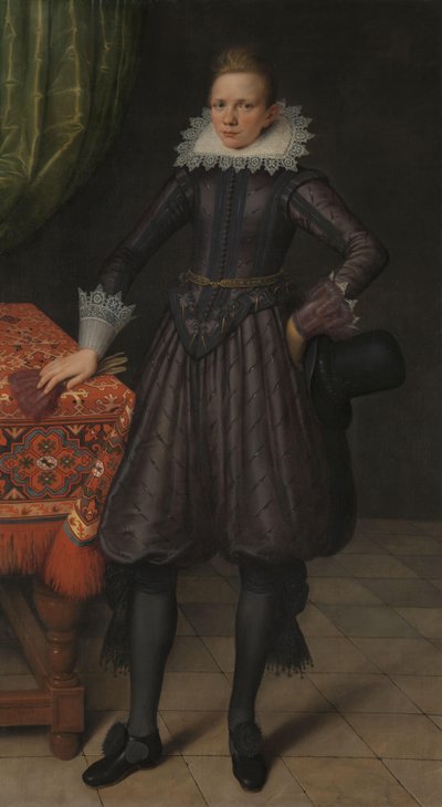 Portrett av Peter Courten Portrett av Peter Courten (1599-1624) av Salomon Mesdach (attributed to)