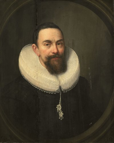 Portrett av Sir Pieter Courten (1581-1630) av Salomon Mesdach (circle of)
