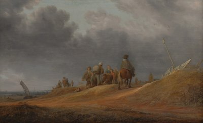 Marked ved kysten, 1637. av Salomon Ruysdael