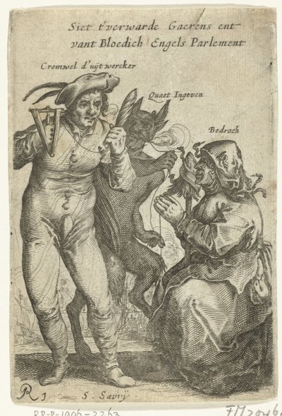 Tegneserie av Cromwell, ca. 1652-1654 Siet t