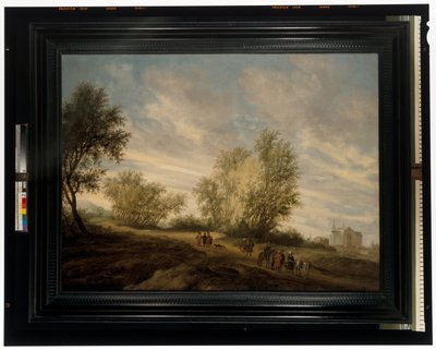 A Wooded Landscape & Joseph reddet fra brønnen av Salomon van Ruisdael or Ruysdael