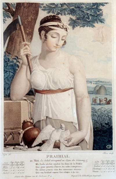 Revolusjonerende kalender for 21. mai: "Prairial: Solen er ved edelstenens tegn" av Salvadore Tresca