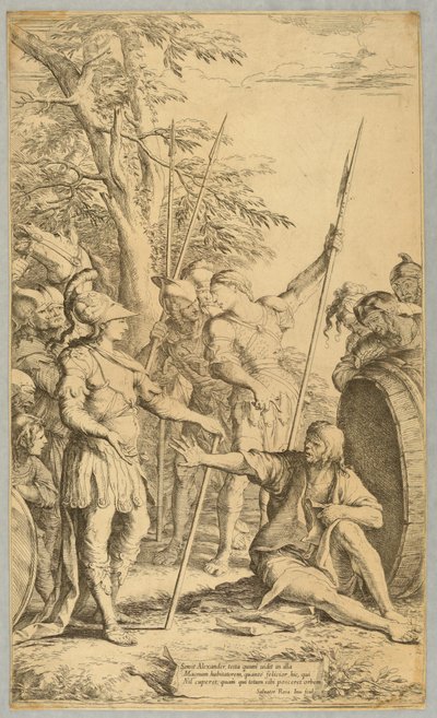 Alexander besøker Diogenes av Salvator Rosa