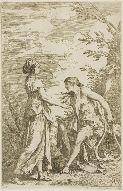 Apollo og Cumean Sybil av Salvator Rosa