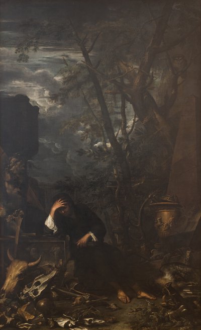 Demokrit i meditasjon av Salvator Rosa