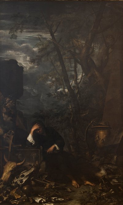 Demokritus i meditasjon av Salvator Rosa