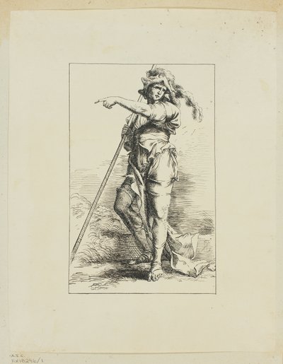 Figur med stavpeker av Salvator Rosa