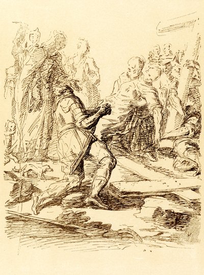 Funn av korset av Salvator Rosa