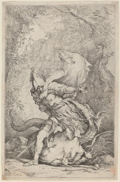 Jason og dragen av Salvator Rosa