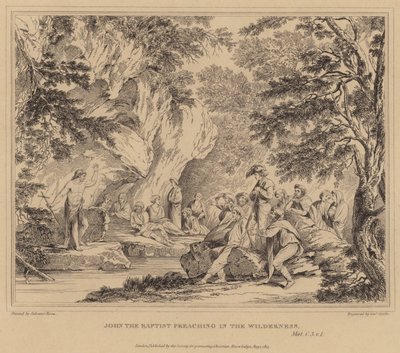 Døperen Johannes forkynner i villmarken, Matteus av Salvator Rosa