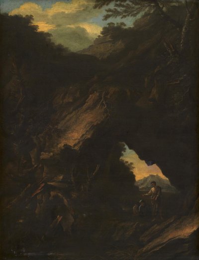 Landskap med en "Arco Naturale" av Salvator Rosa