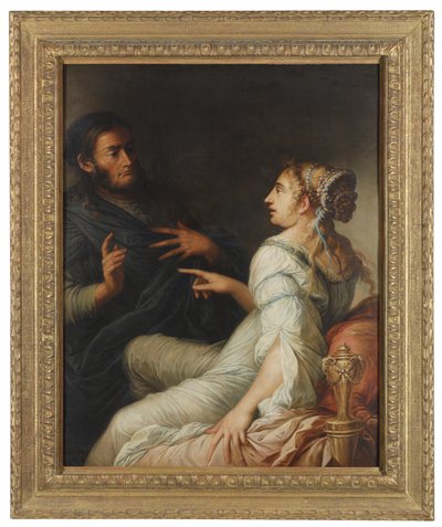 Phryne og Xenocrates av Salvator Rosa