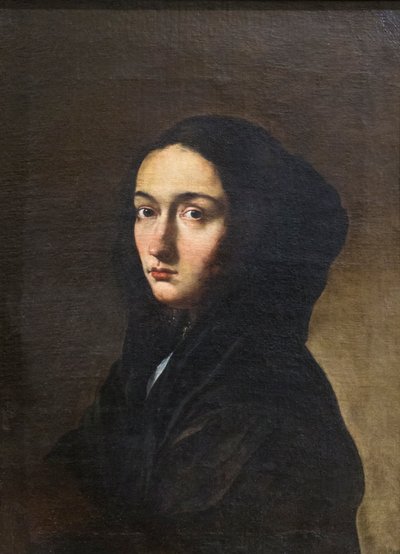 Portrett av kunstnerens kone av Salvator Rosa