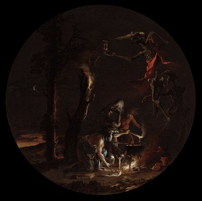 Scener of Witchcraft: Evening, ca. 1645-1649. av Salvator Rosa