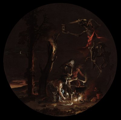 Heksekunstscener: Kveld, ca. 1645–49 (olje på lerret) av Salvator Rosa