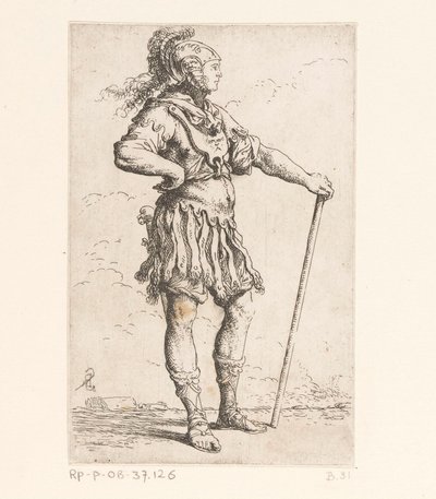 Soldat med en stokk Små figurer (serietittel) Figur (serietittel) av Salvator Rosa
