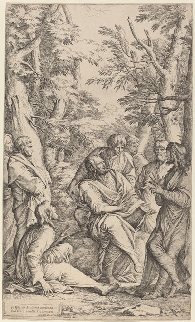 Akademiet til Platon av Salvator Rosa
