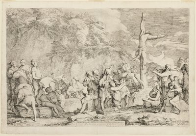 Korsfestelsen av Polykrates av Salvator Rosa