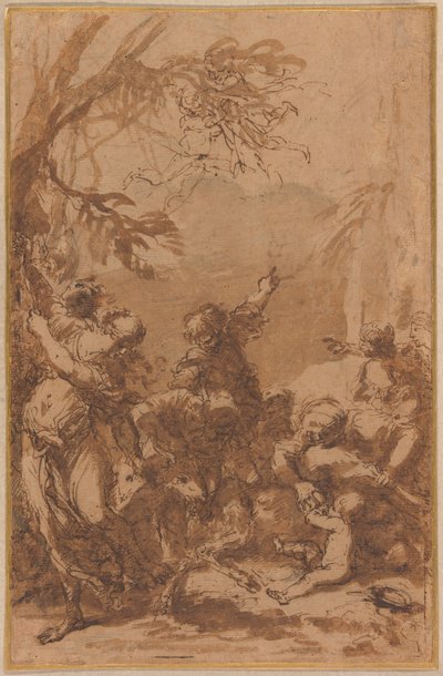 Oppdragelsen av Jupiter av Salvator Rosa
