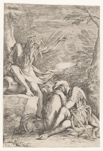 Tiberinus dukker opp for Aeneas av Salvator Rosa