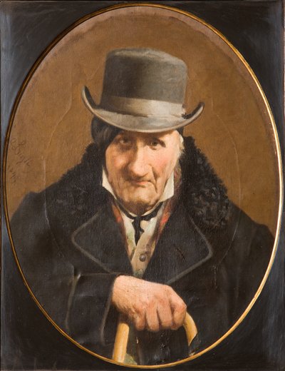 Portrett av en mann (olje på lerret) av Salvatore Albano