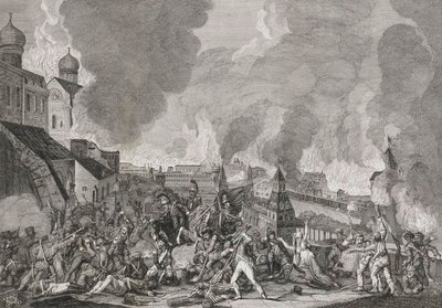 Brann i Moskva 15. september 1812 Franskmennene i Moskva, 1812-1823. av Salvatore Cardelli