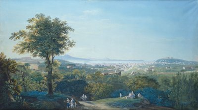 Napoli fra Capodimonte Scudillo (akvarell) av Salvatore Fergola