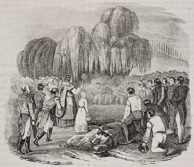 Napoleon Bonapartes begravelse på St Helena-øya, 9. mai av Salvatore Puglia