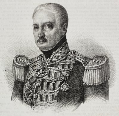 Portrett av marskalk Francesco Maria Tanchi (1773-1843), litografi av Salvatore Puglia fra Poliorama Pittoresco, n 46, 24. juni av Salvatore Puglia