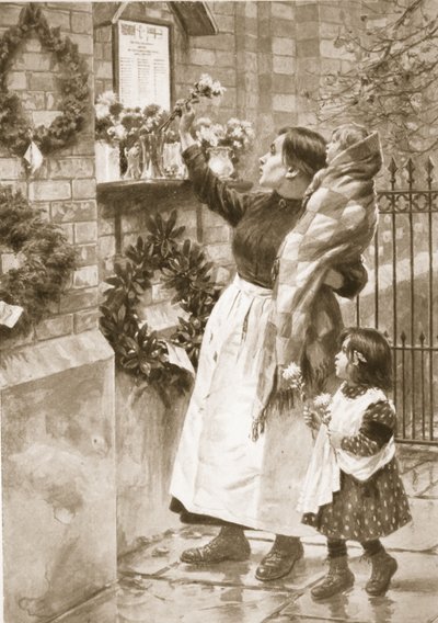 En gave til en krigshelligdom (litho) av Samuel (after) Begg