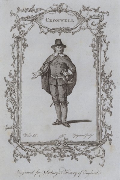 Cromwell (gravering) av Samuel (after) Wale