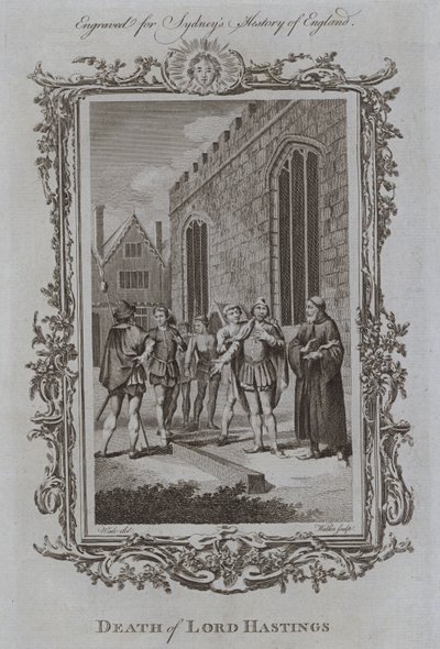 Death of Lord Hastings (gravering) av Samuel (after) Wale