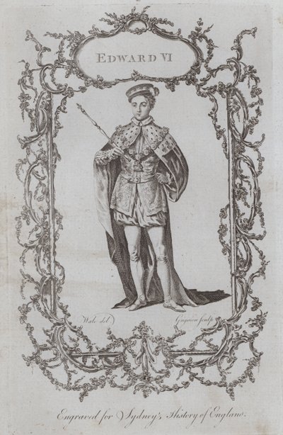 Edward VI (gravering) av Samuel (after) Wale