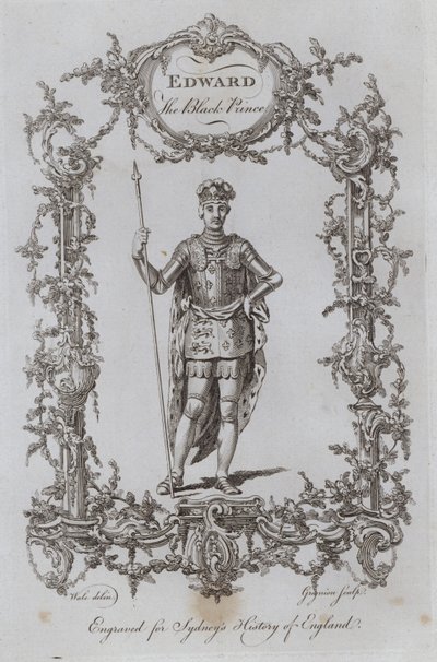 Edward den svarte prinsen (gravering) av Samuel (after) Wale